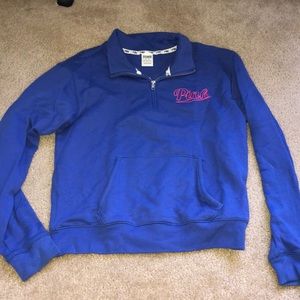 PINK Purple Quarter-Zip Sweatshirt